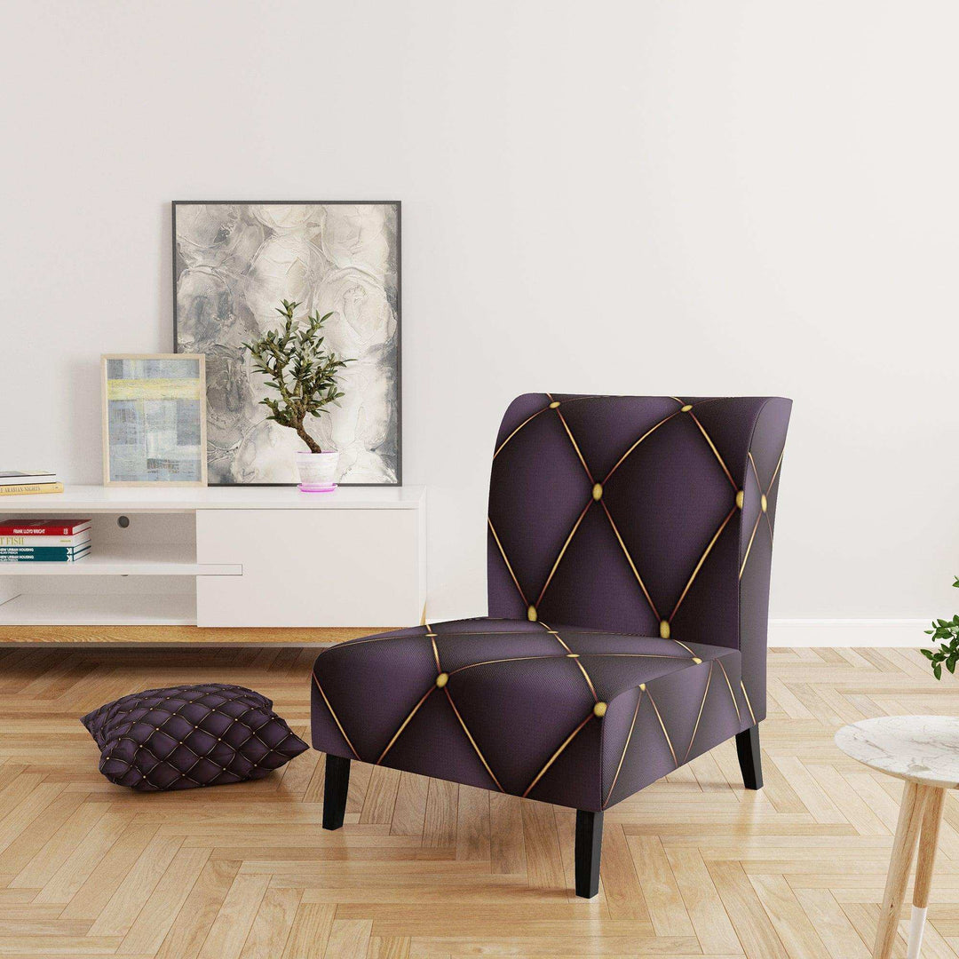 Quilted pattern Mid-Century Accent Chair