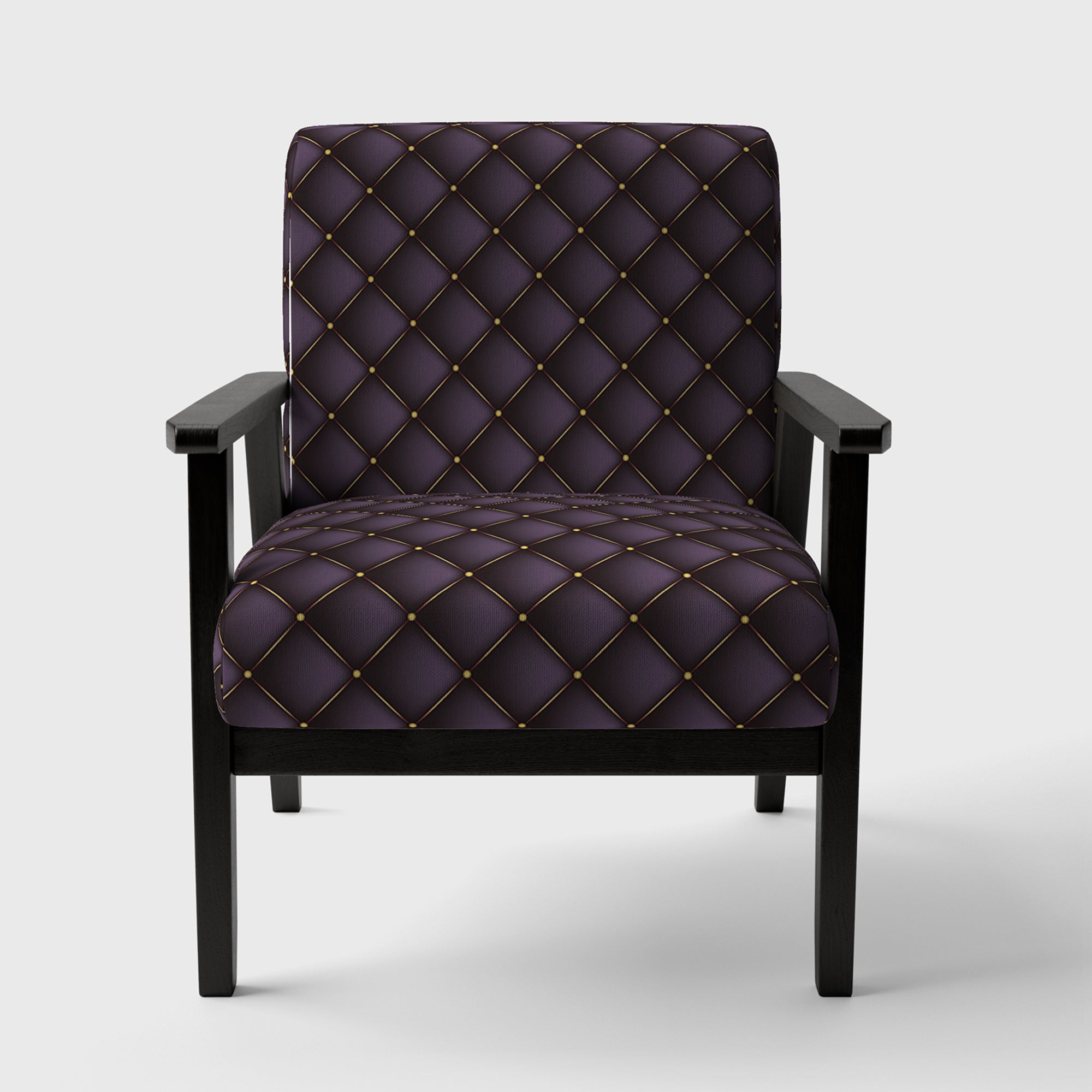 Quilted pattern Mid-Century Accent Chair