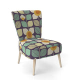 Botanical Retro Design III Mid-Century Accent Chair
