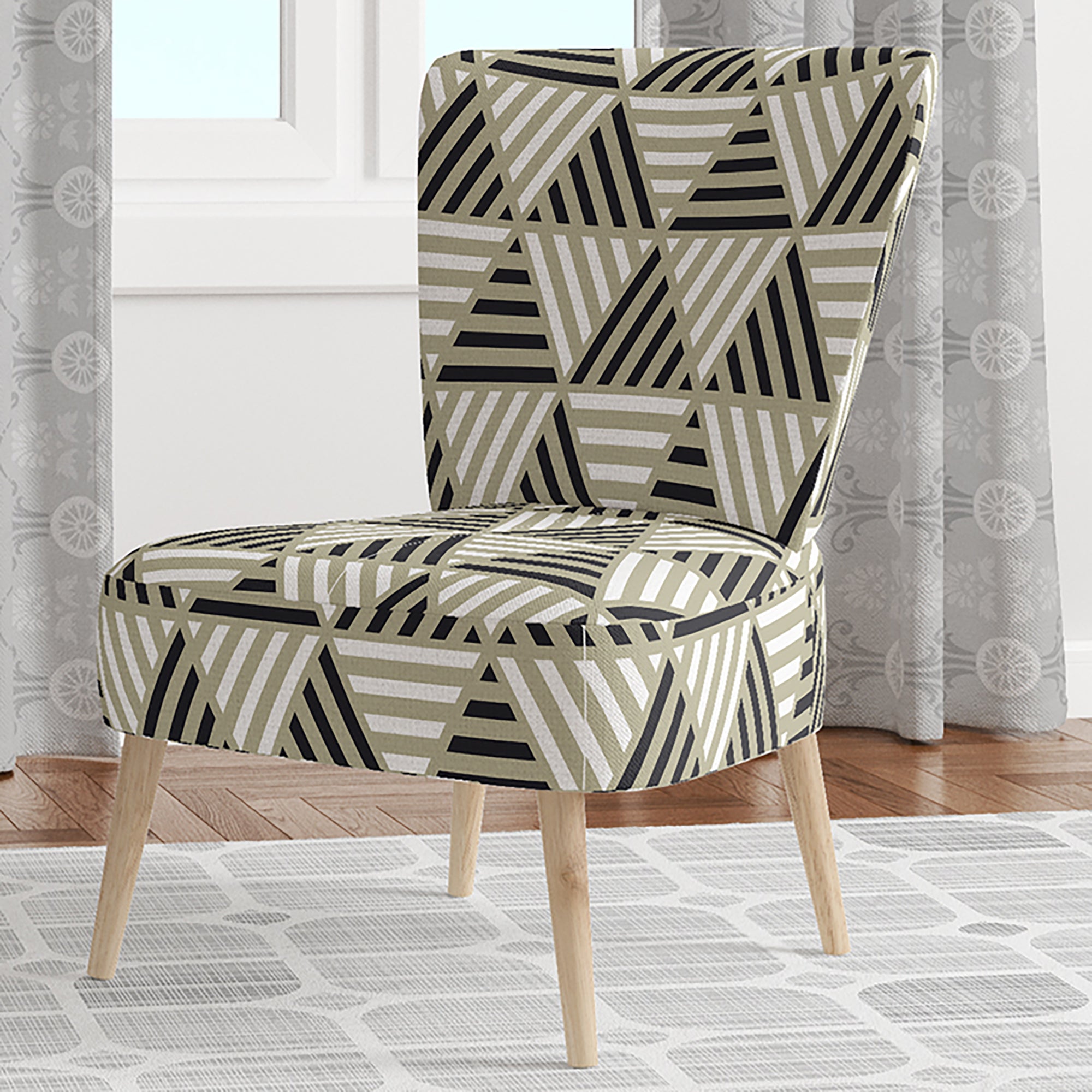 Triangular Retro Design VIII Mid-Century Accent Chair
