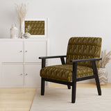 Gold And Black Swirl I Mid-Century Accent Chair