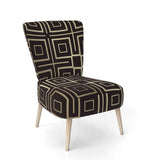 Golden Luxury Metallic Geometrics XII Mid-Century Accent Chair