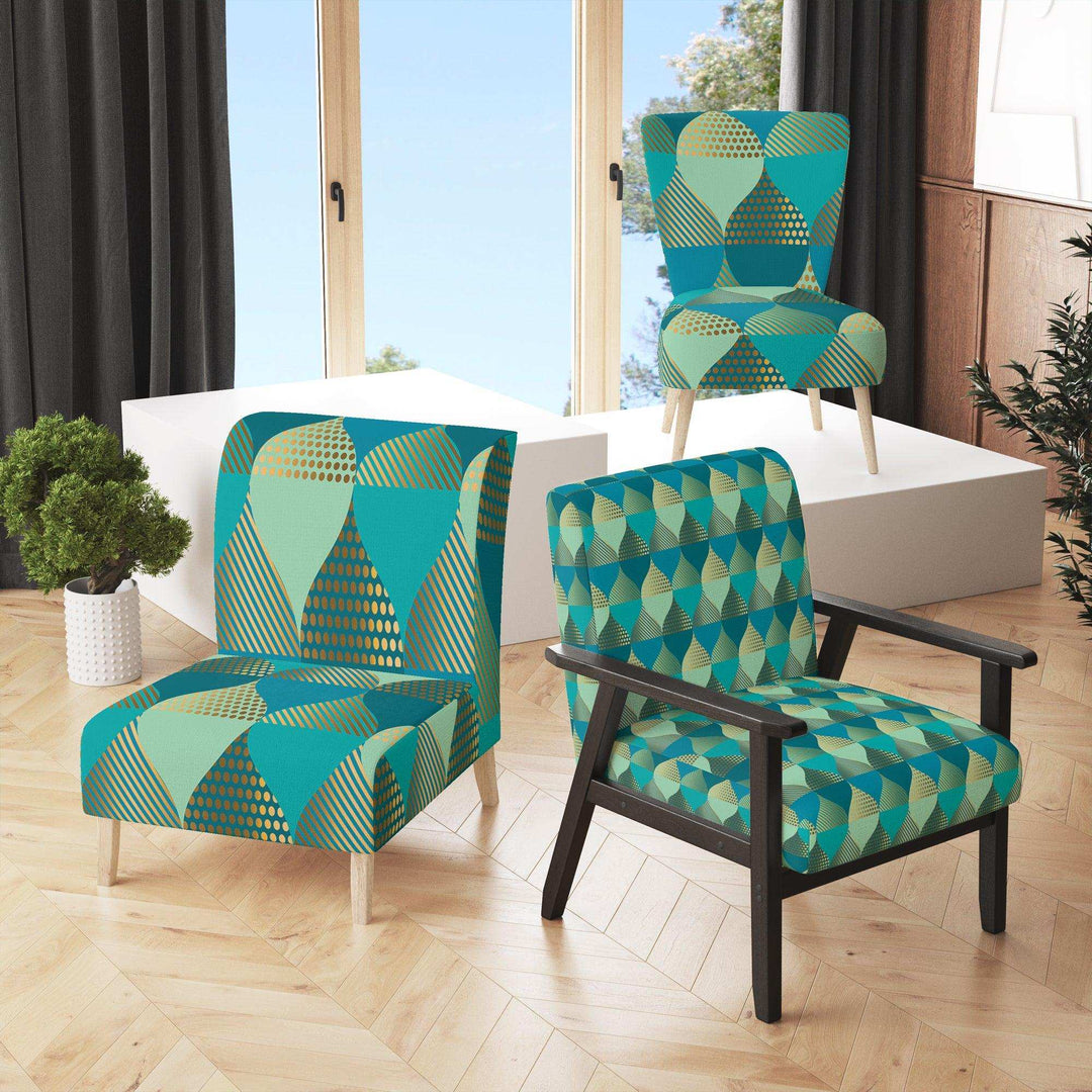 Luxury Retro Drops I Mid-Century Accent Chair