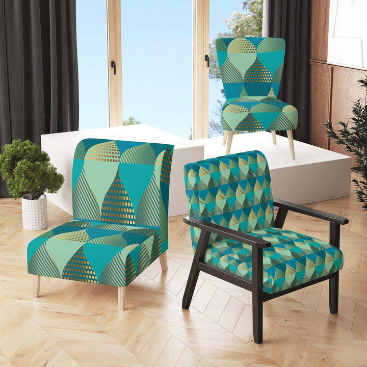 Luxury Retro Drops I Mid-Century Accent Chair