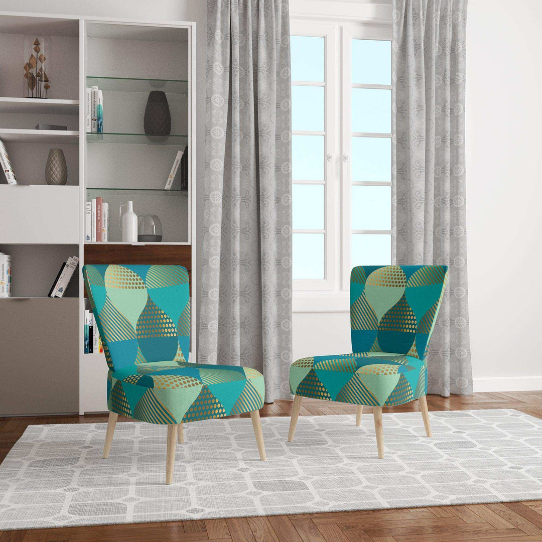 Luxury Retro Drops I Mid-Century Accent Chair