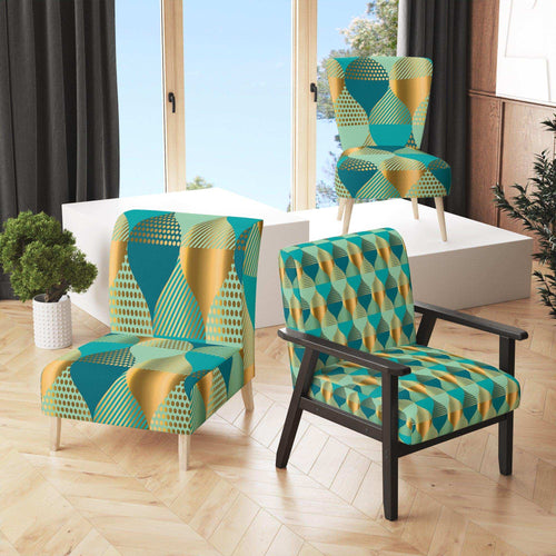 Luxury Retro Drops II - Glam Accent Chair