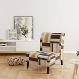 Abstract Retro Geometric IX Mid-Century Accent Chair Slipper Chair