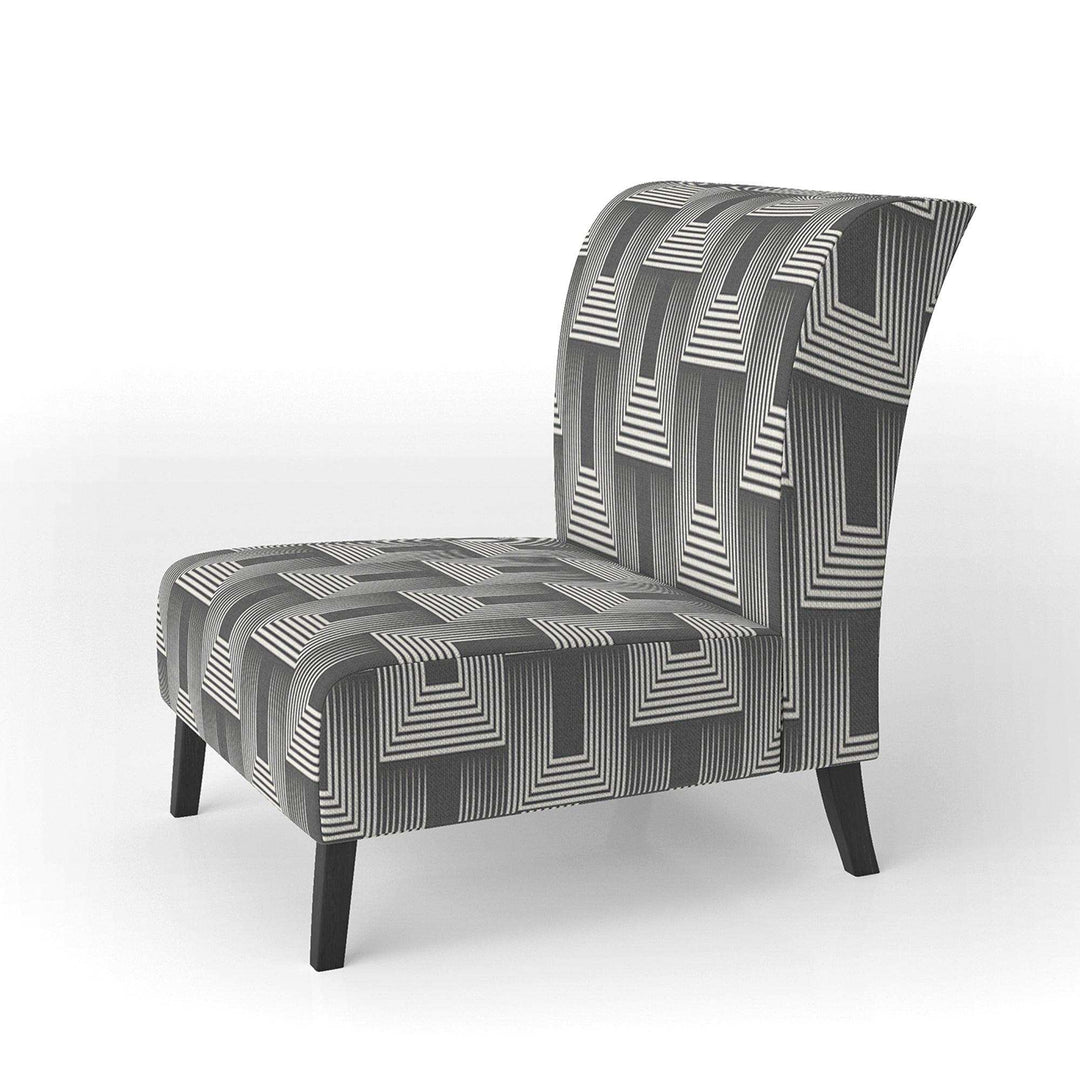 Mimimal Black And White Design I Mid-Century Accent Chair