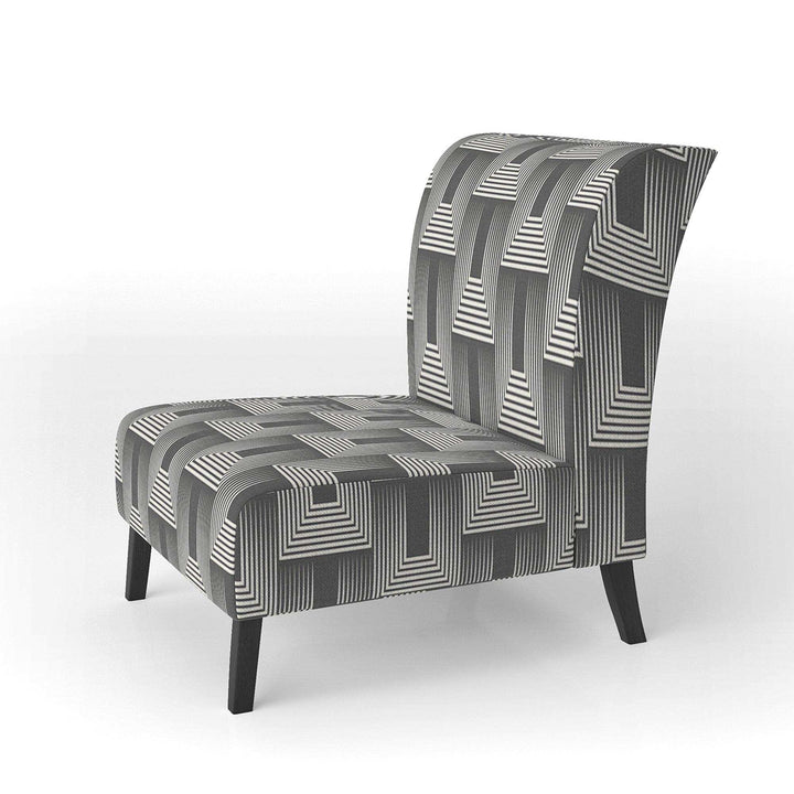 Mimimal Black And White Design I Mid-Century Accent Chair