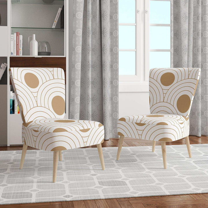 Circular Retro Design Mid-Century Accent Chair