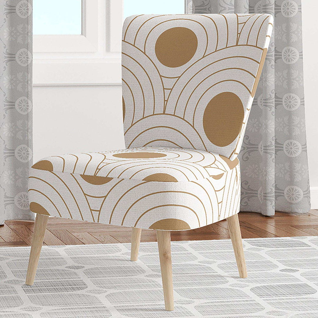 Circular Retro Design Mid-Century Accent Chair