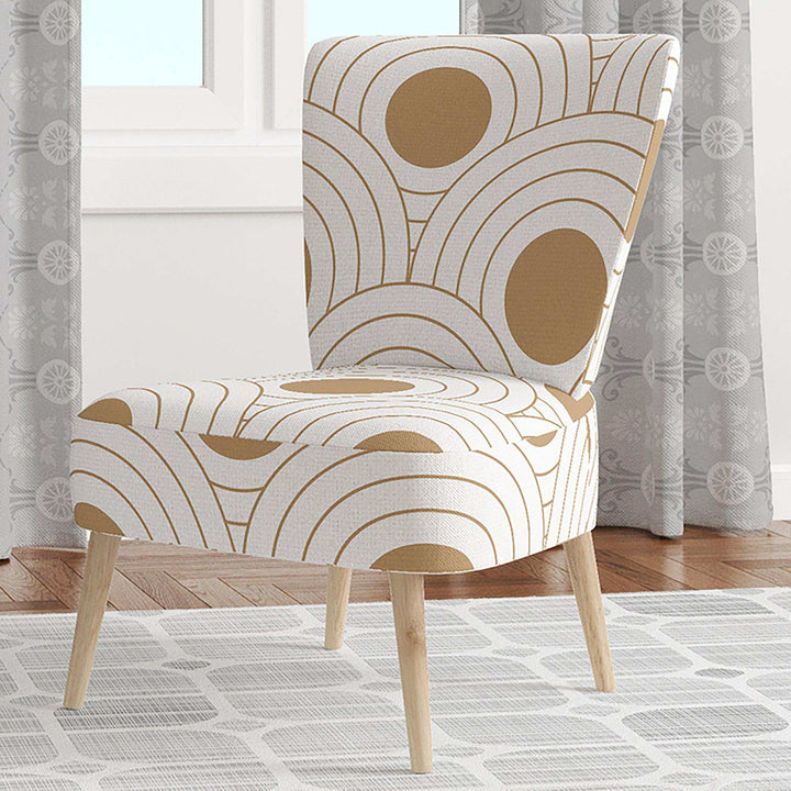 Circular Retro Design Mid-Century Accent Chair