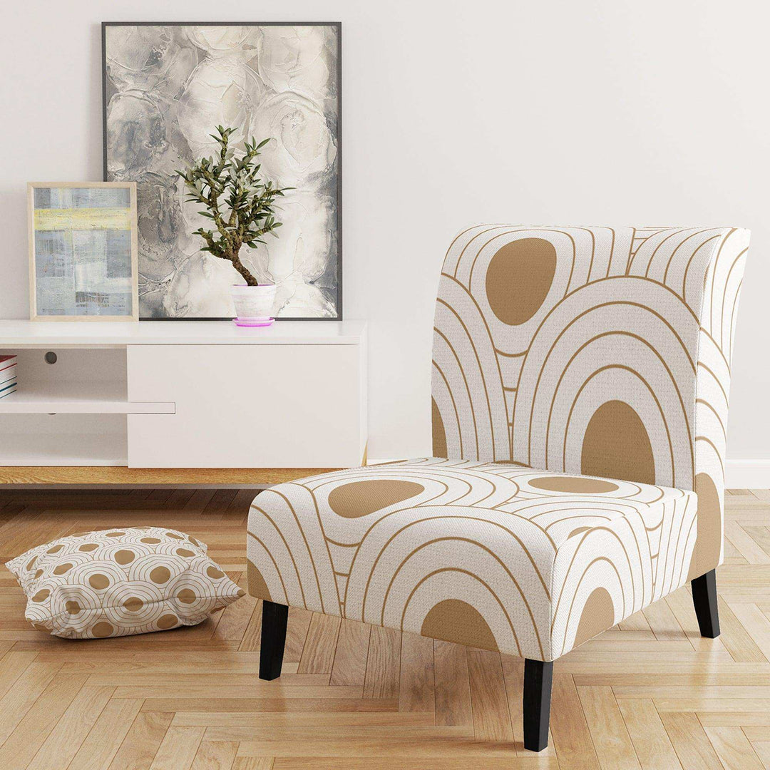 Circular Retro Design Mid-Century Accent Chair