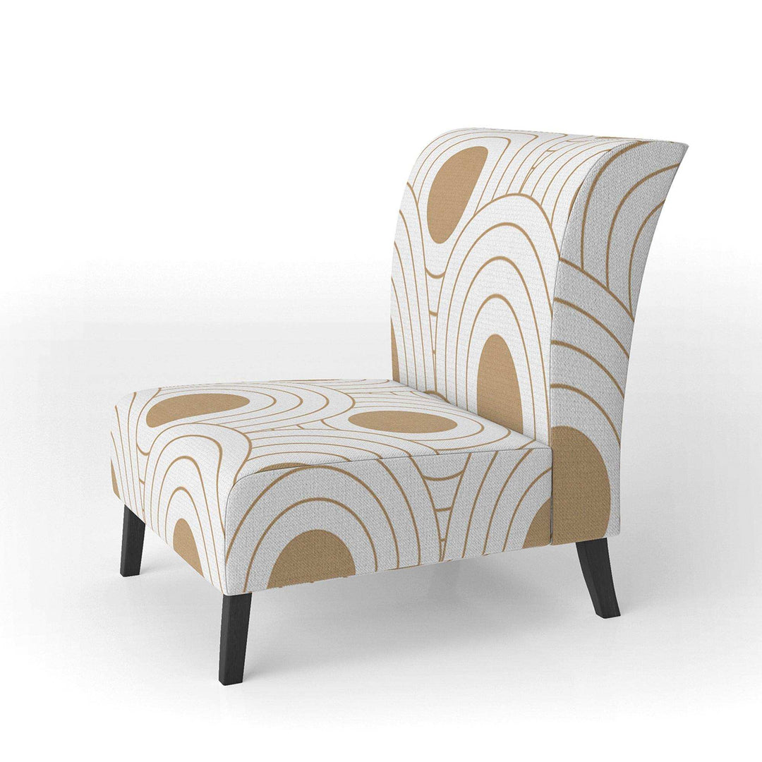 Circular Retro Design Mid-Century Accent Chair