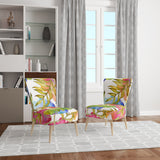 Tropical Foliage IV Mid-Century Accent Chair