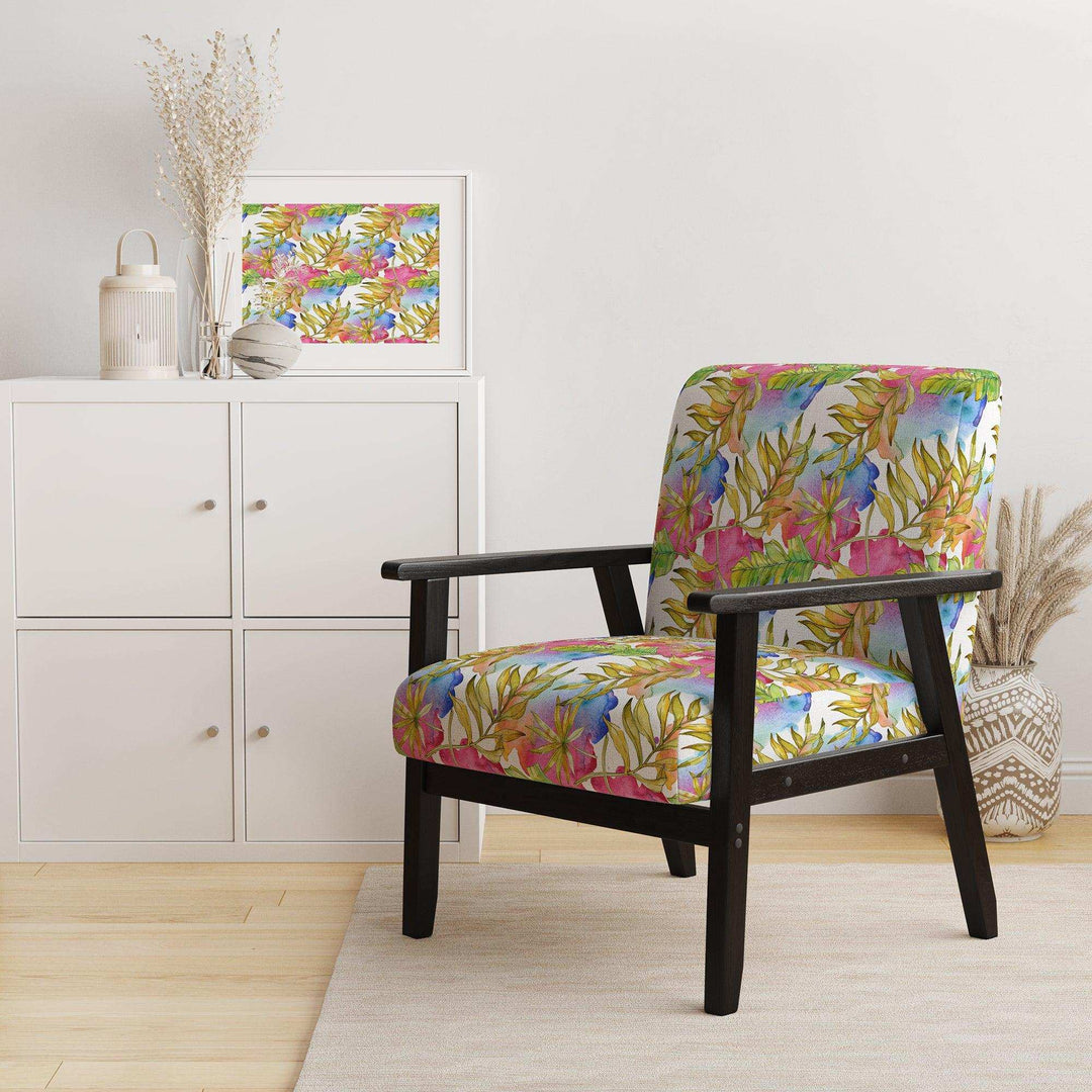 Tropical Foliage IV Mid-Century Accent Chair