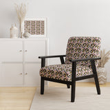Abstract Geometric Circular Retro I Mid-Century Accent Chair Arm Chair