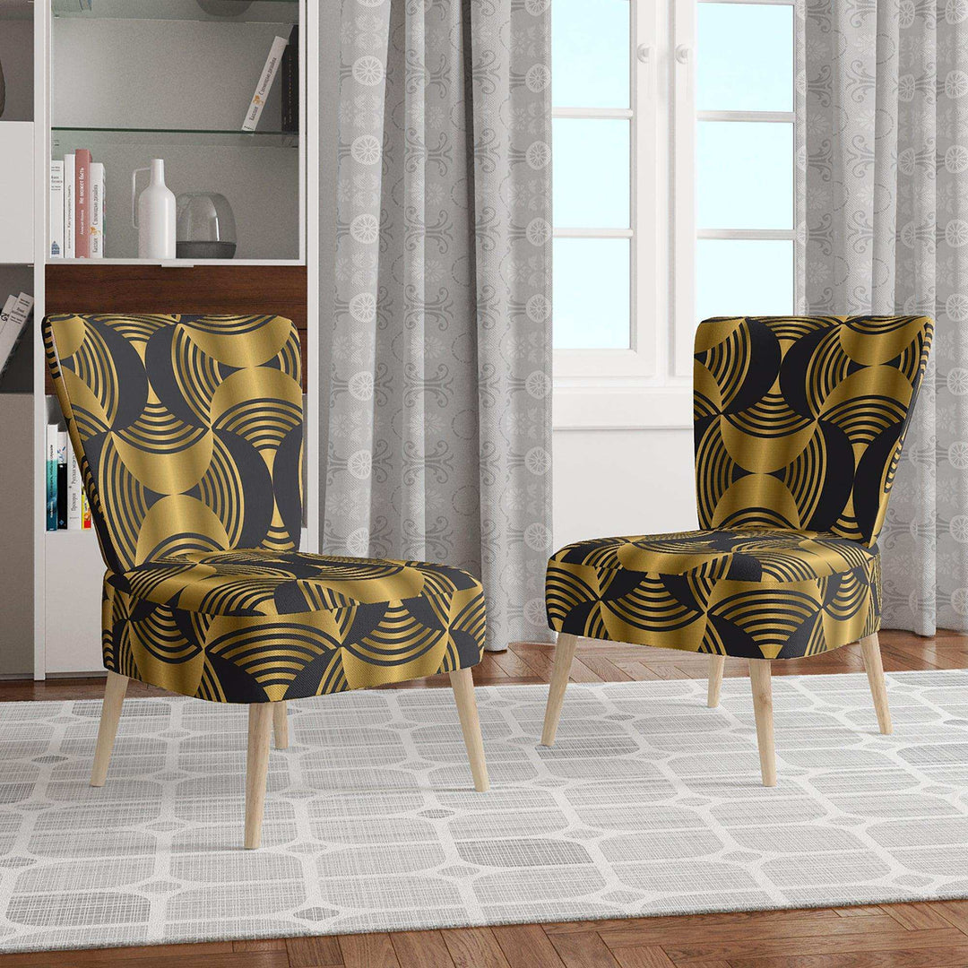 Deco style modern pattern Mid-Century Accent Chair