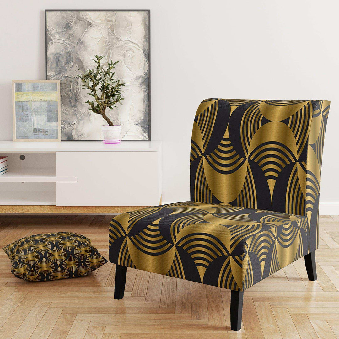 Deco style modern pattern Mid-Century Accent Chair
