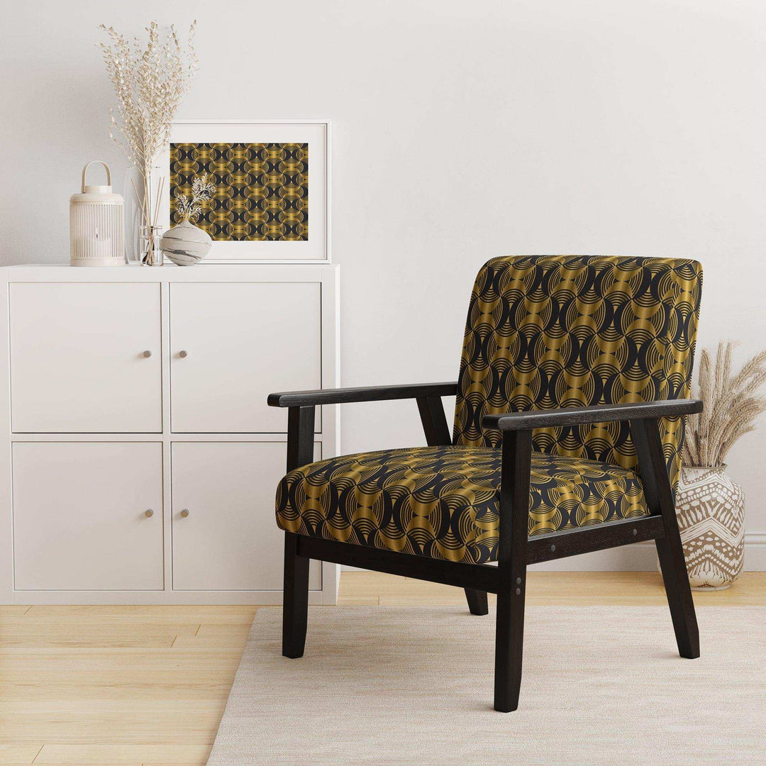 Deco style modern pattern Mid-Century Accent Chair