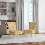 Golden Clouds In The Sky Mid-Century Accent Chair