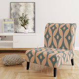 Retro Pattern Abstract Design IV Mid-Century Accent Chair