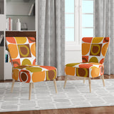 Abstract Retro Geometric Pattern VI Mid-Century Accent Chair Side Chair
