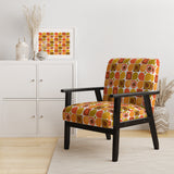 Abstract Retro Geometric Pattern VI Mid-Century Accent Chair Arm Chair