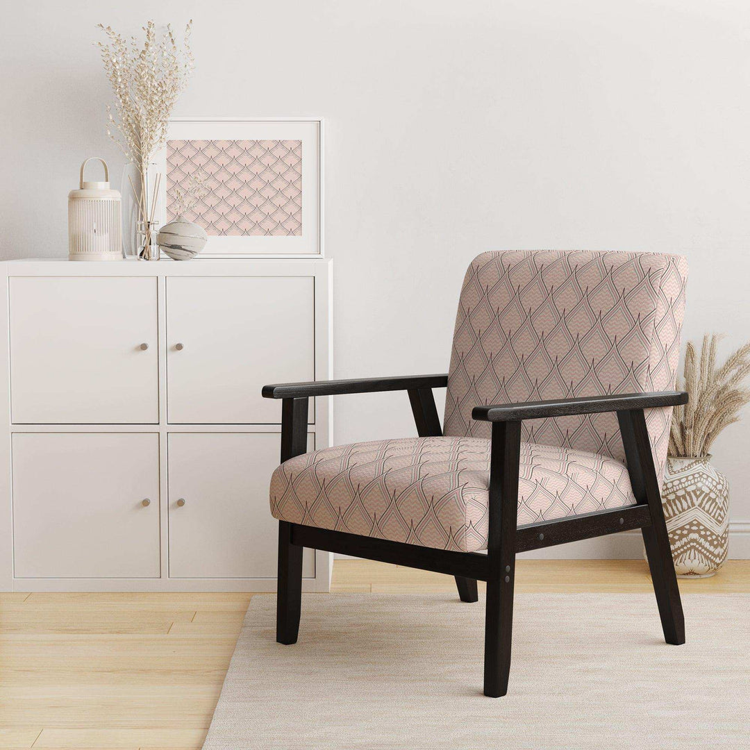 Retro Ornament With Decorative Elements Mid-Century Accent Chair