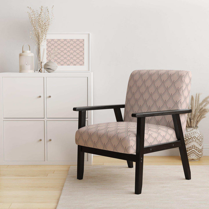 Retro Ornament With Decorative Elements Mid-Century Accent Chair