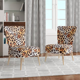 Leopard Fur Safari II Mid-Century Accent Chair