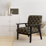 Vintage Golden Diamonds Mid-Century Accent Chair