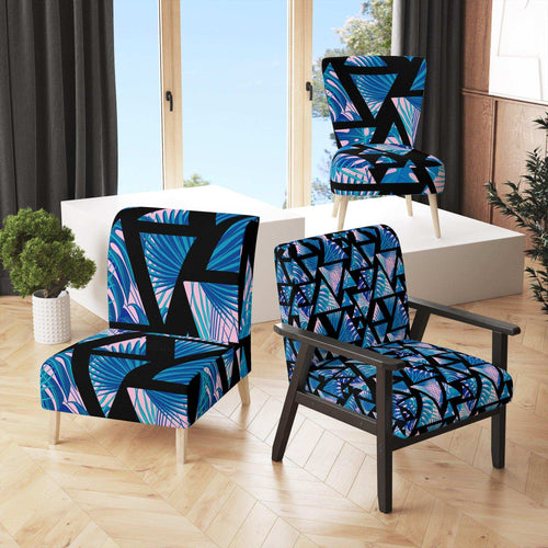 Retro Floral Pattern XIV - Mid-Century Modern Accent Chair