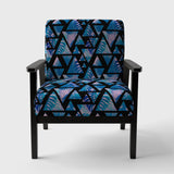 Retro Floral Pattern XIV Mid-Century Accent Chair
