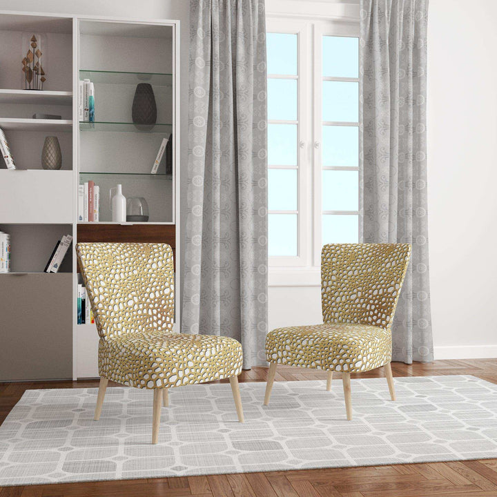 Golden Maze Mid-Century Accent Chair