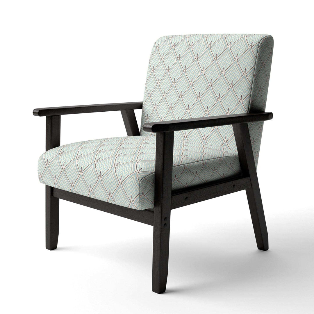 Ornament with decorative elements. Mid-Century Accent Chair