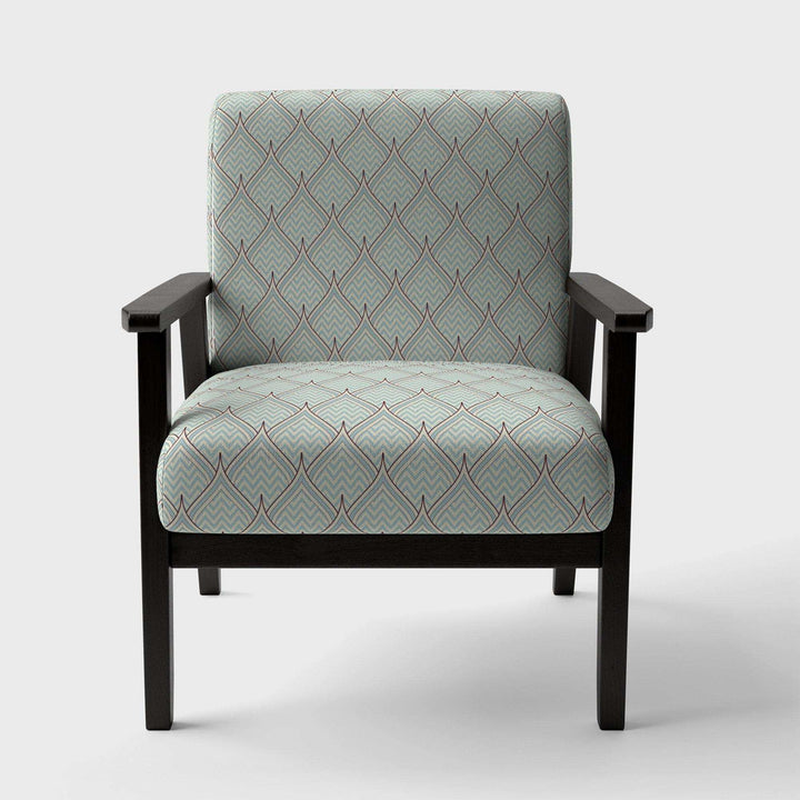 Ornament with decorative elements. Mid-Century Accent Chair