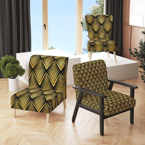 Deco Seal Pattern - Glam Accent Chair