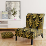 Deco Seal pattern Mid-Century Accent Chair
