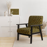 Deco Seal pattern Mid-Century Accent Chair