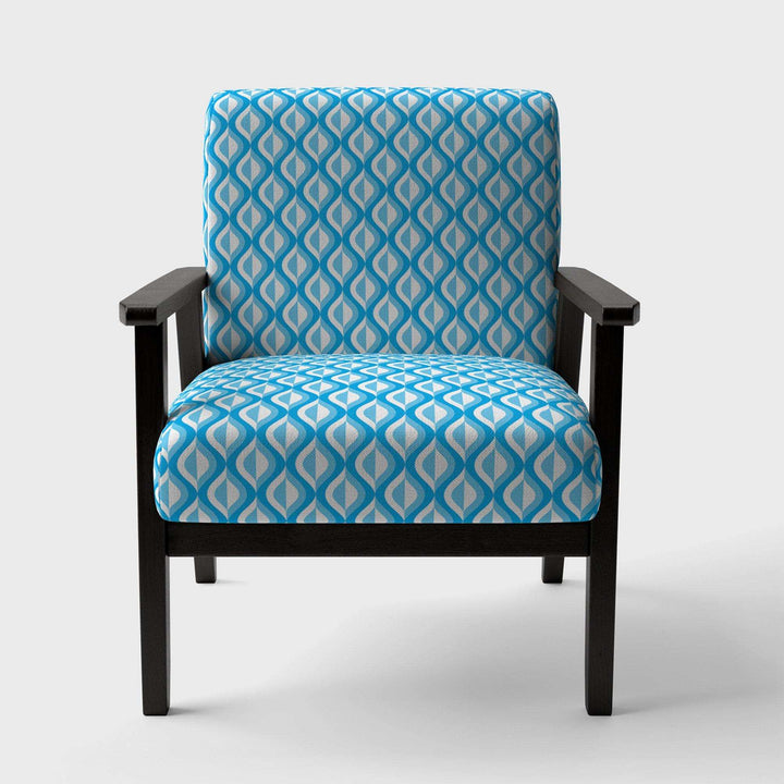 Retro Pattern Abstract Design VI Mid-Century Accent Chair