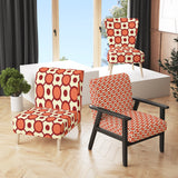 Abstract Retro Geometrical Design IX Mid-Century Accent Chair