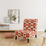 Abstract Retro Geometrical Design IX Mid-Century Accent Chair Slipper Chair