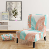 Retro Tropical Foliage II Mid-Century Accent Chair