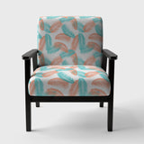 Retro Tropical Foliage II Mid-Century Accent Chair