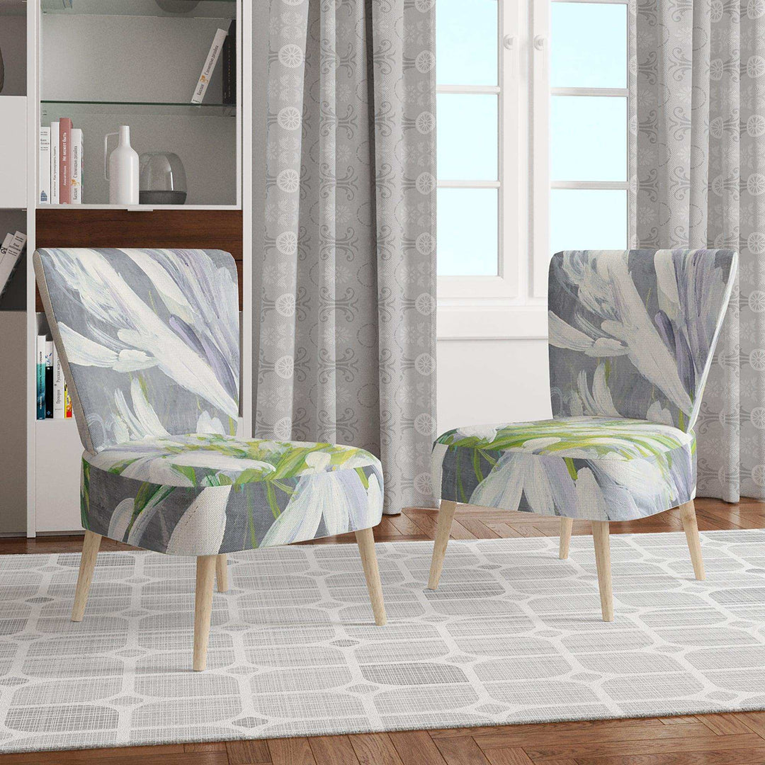 Flower Cleome Splash II Tranditional Accent Chair