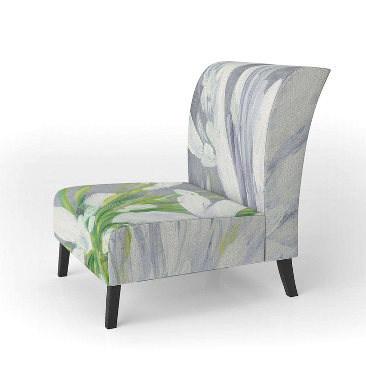 Flower Cleome Splash II Tranditional Accent Chair