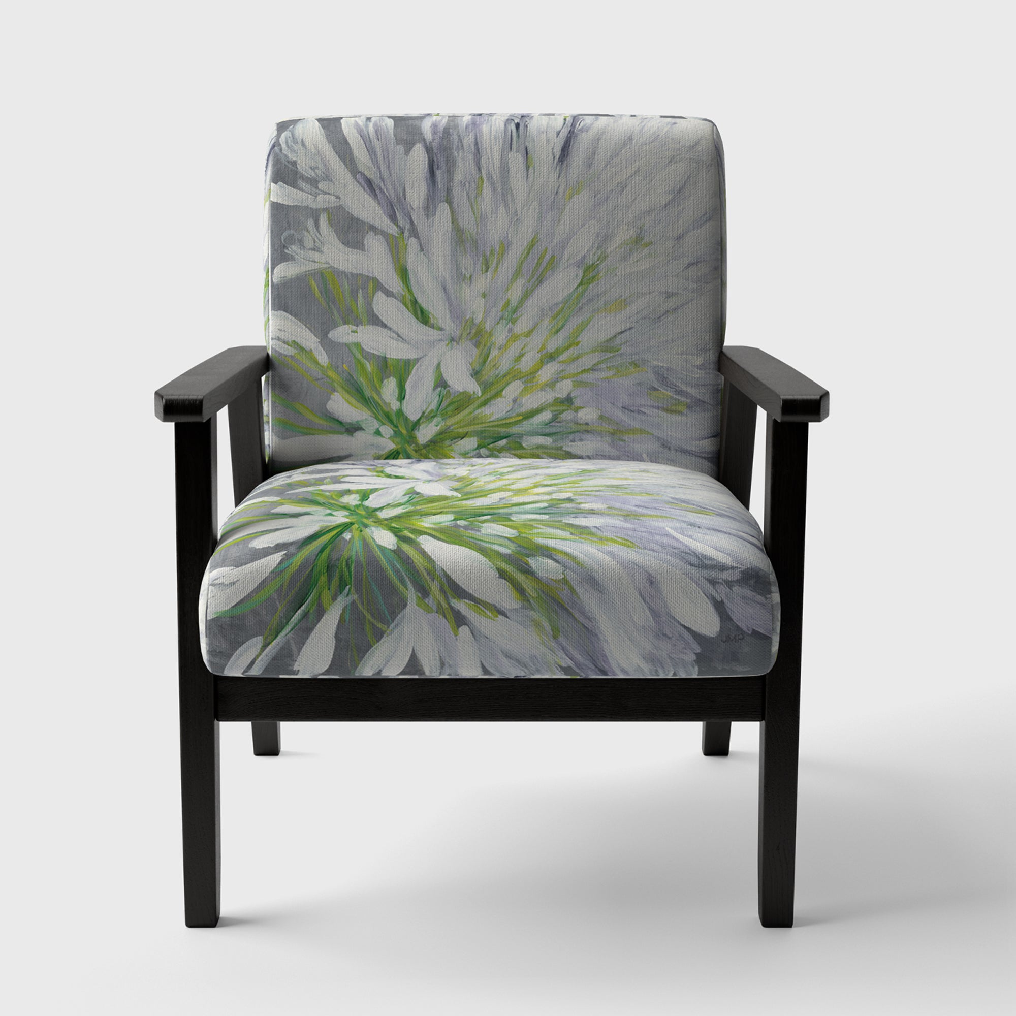 Flower Cleome Splash II Tranditional Accent Chair