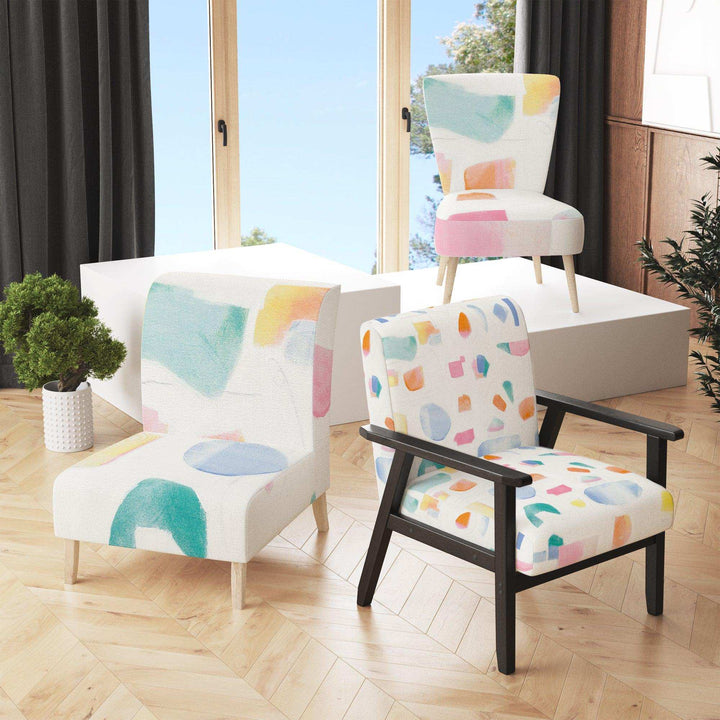 Joy Geometric Simple Mid-Century Accent Chair