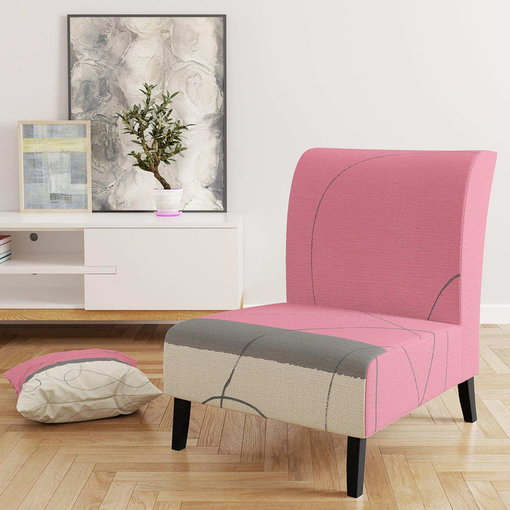 Geometric Neapolitan II Shabby Chic Accent Chair